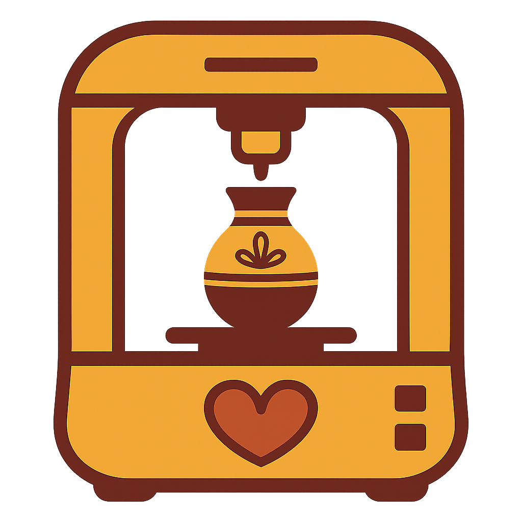 Ícone de impressora 3D representando inovação aplicada